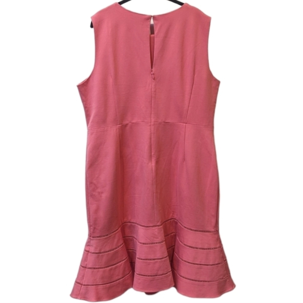 Adelyn Rae 2X Pink Coral Fit & Flare Summer Dress Plus Size - Picture 9 of 14